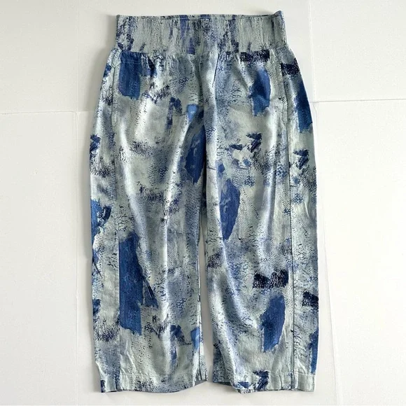 Anthropologie Pilcro Reese Smocked Pull-on Barrel Pants Printed Edition |XL| EUC - Picture 4 of 12